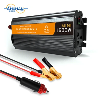 1500W enfas lågfrekvent modifierad sinusvåg DC till växelström Bilströmväxelriktare 12V 24V till 110V 220V OEM-omvandlare