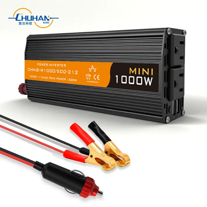 Fabriksgrossist OEM 1KW enfasnät DC till AC Modifierad sinus MiNi-växelriktare 50/60Hz Hembruk